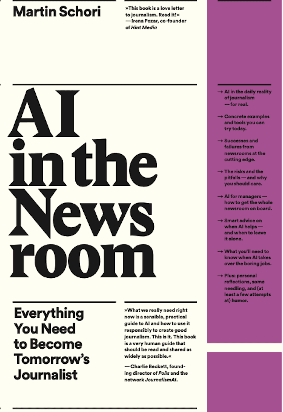 Omslag: AI in the Newsroom av Martin Schori